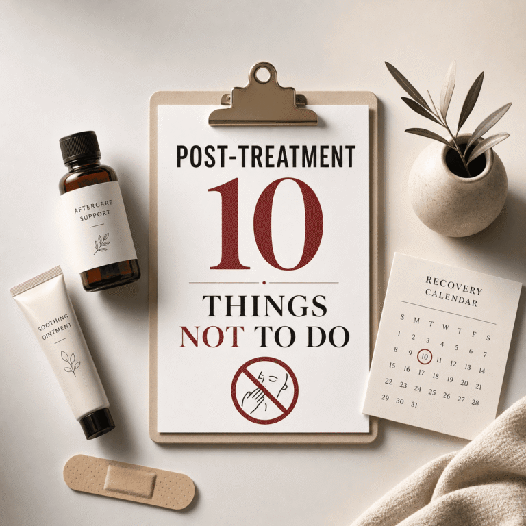 Post-Treatment Rules: 10 Things Not to Do