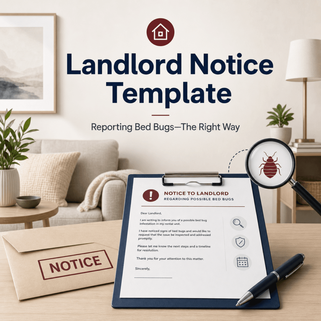Landlord Notice Template: Report Bed Bugs the Right Way