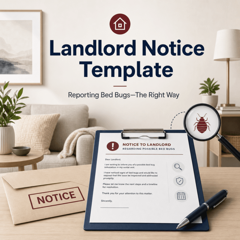 Landlord Notice Template: Report Bed Bugs the Right Way