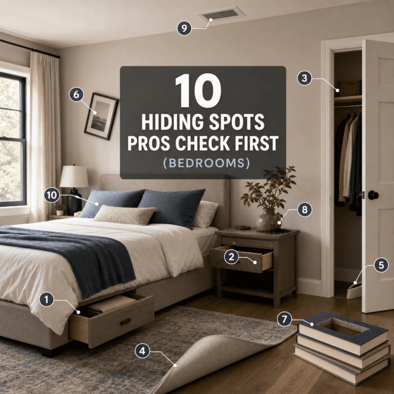 The 10 Hiding Spots Pros Check First in Bedrooms